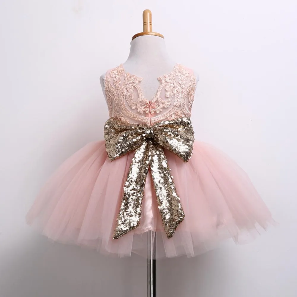 Sequin Flower Girl Dress