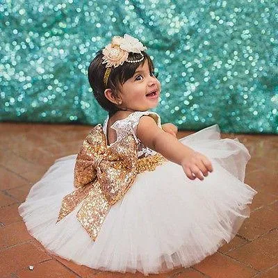 Sequin Flower Girl Dress