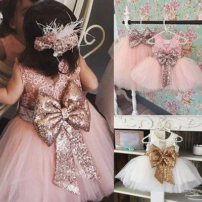 Sequin Flower Girl Dress