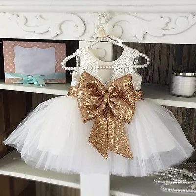 Sequin Flower Girl Dress