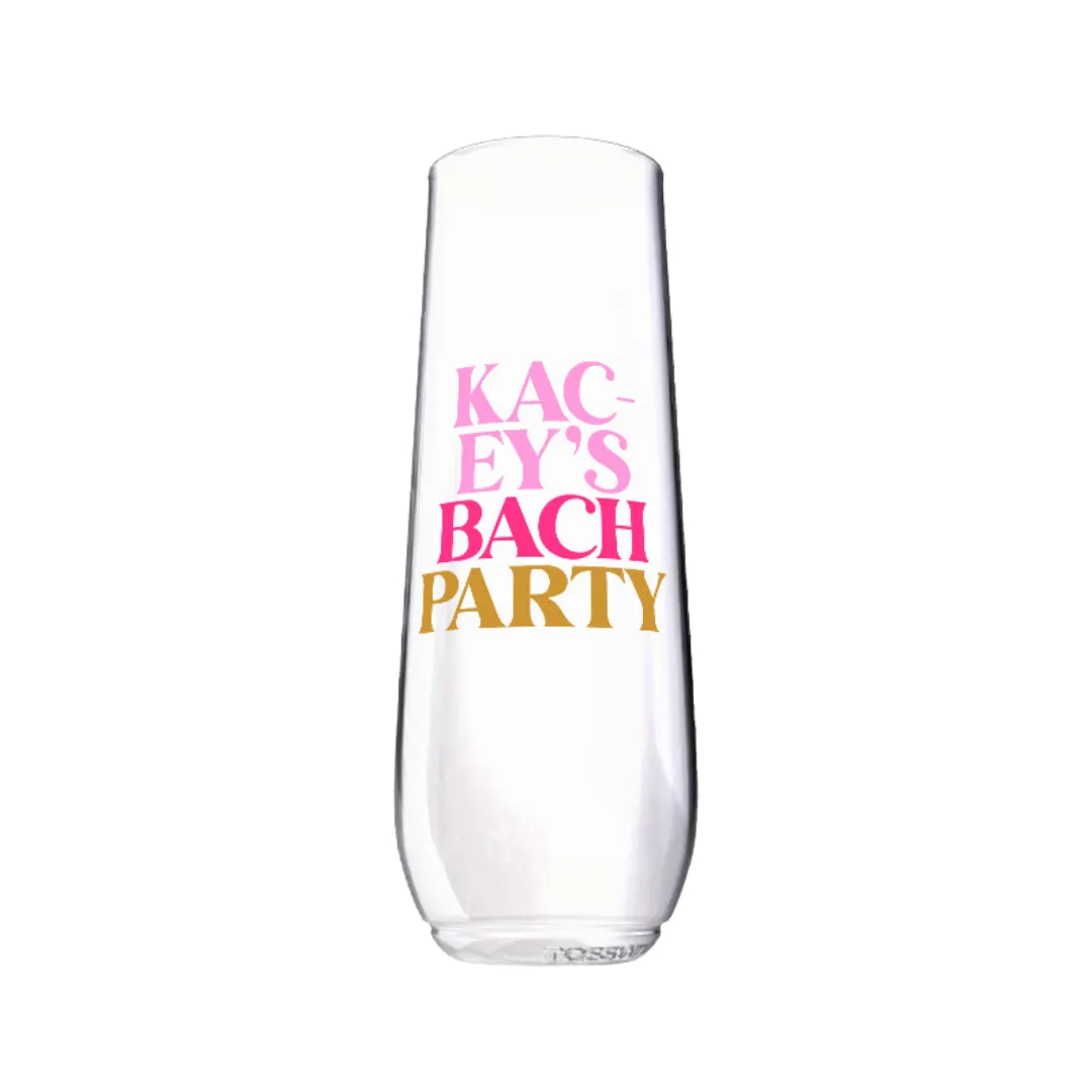 Shatterproof Champagne Flute Set - Custom Bach Party