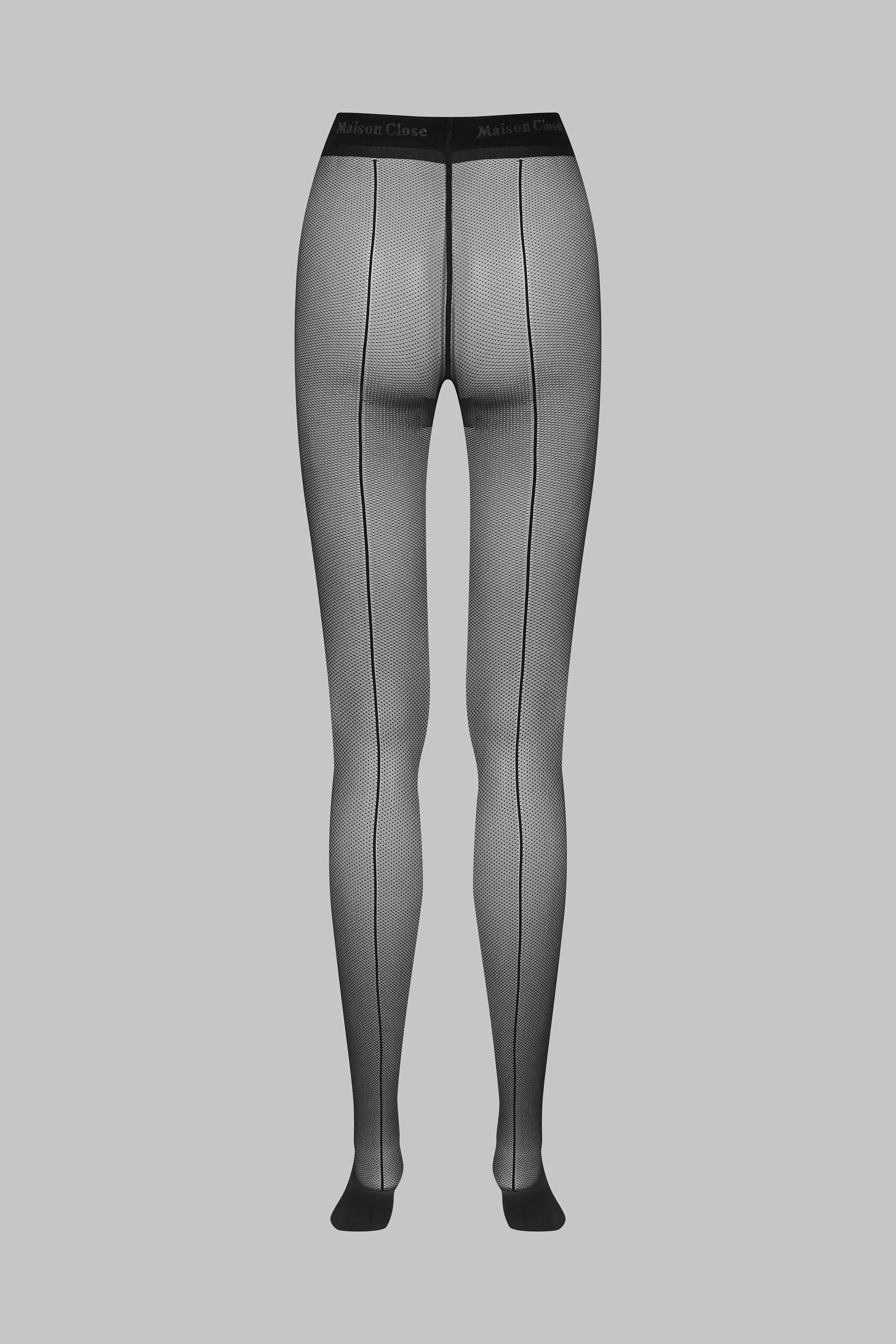 Signature back seam fishnet illusion tights 25D - Les Coquetteries