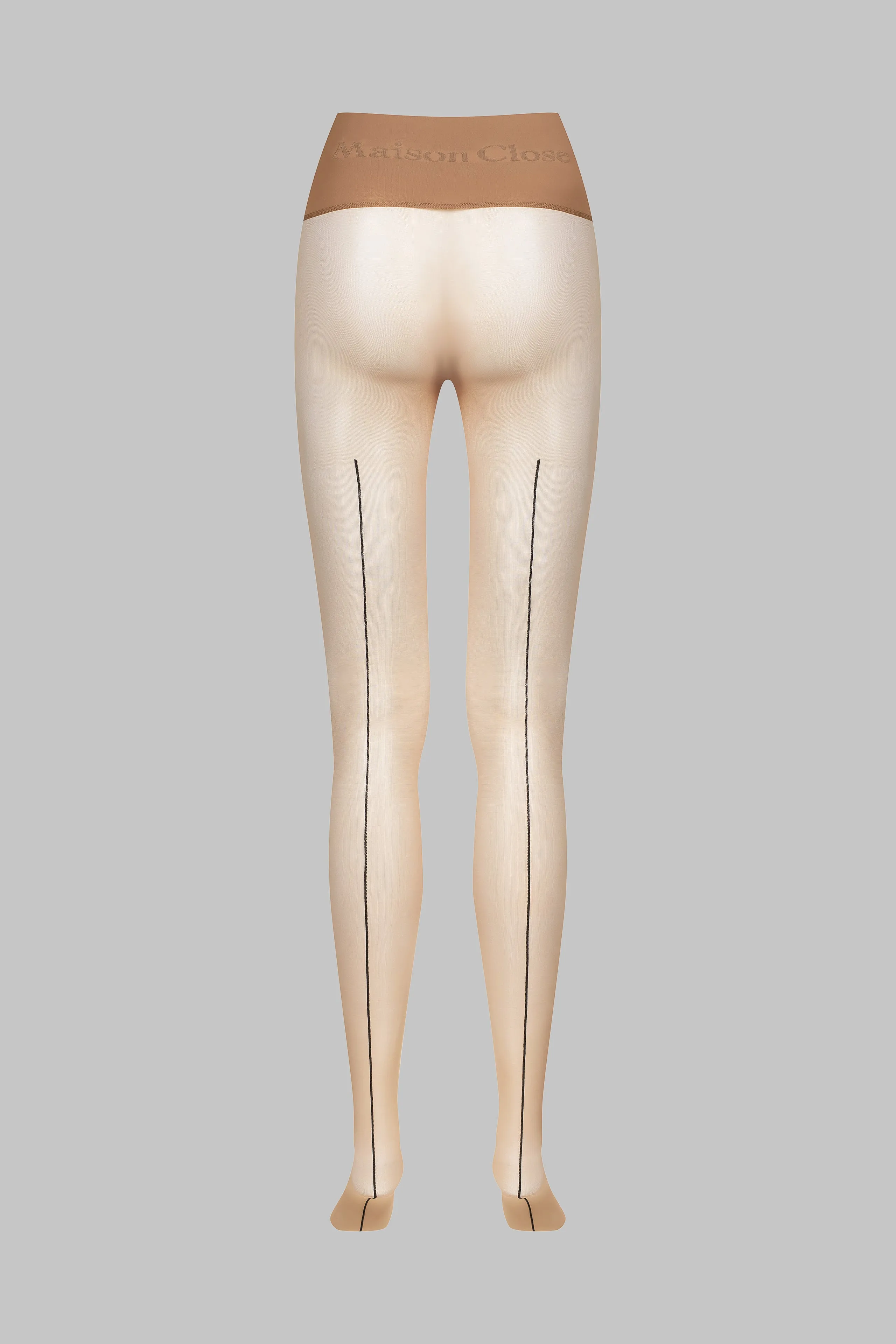 Signature back seam seamless tights 20D - Medium Nude - Les Coquetteries