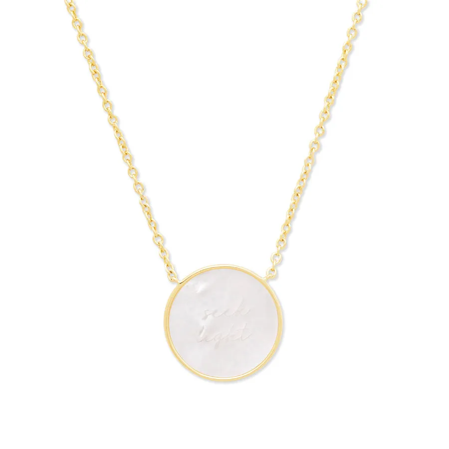 Sunlit Crescent Pearl & Gold Necklace