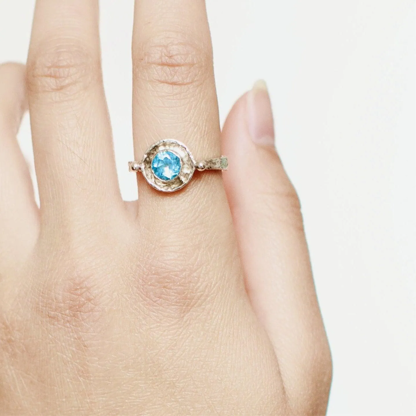 Swiss Blue Topaz Ring