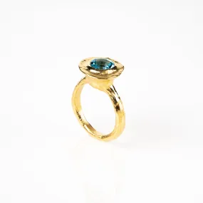 Swiss Blue Topaz Ring