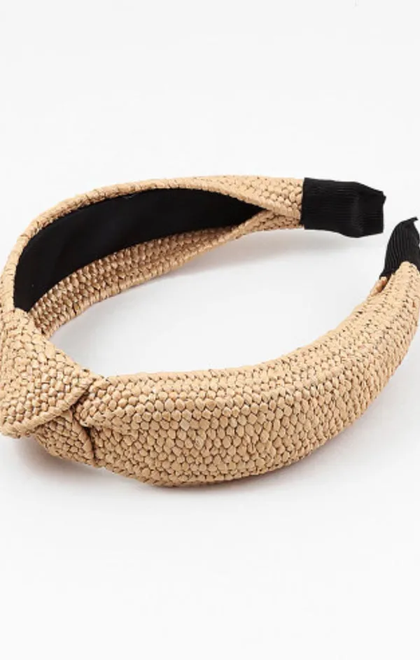 Tan Rattan Headband