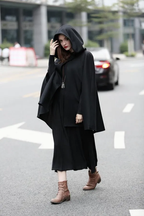 The New Yorker | Hooded Cashmere Cape