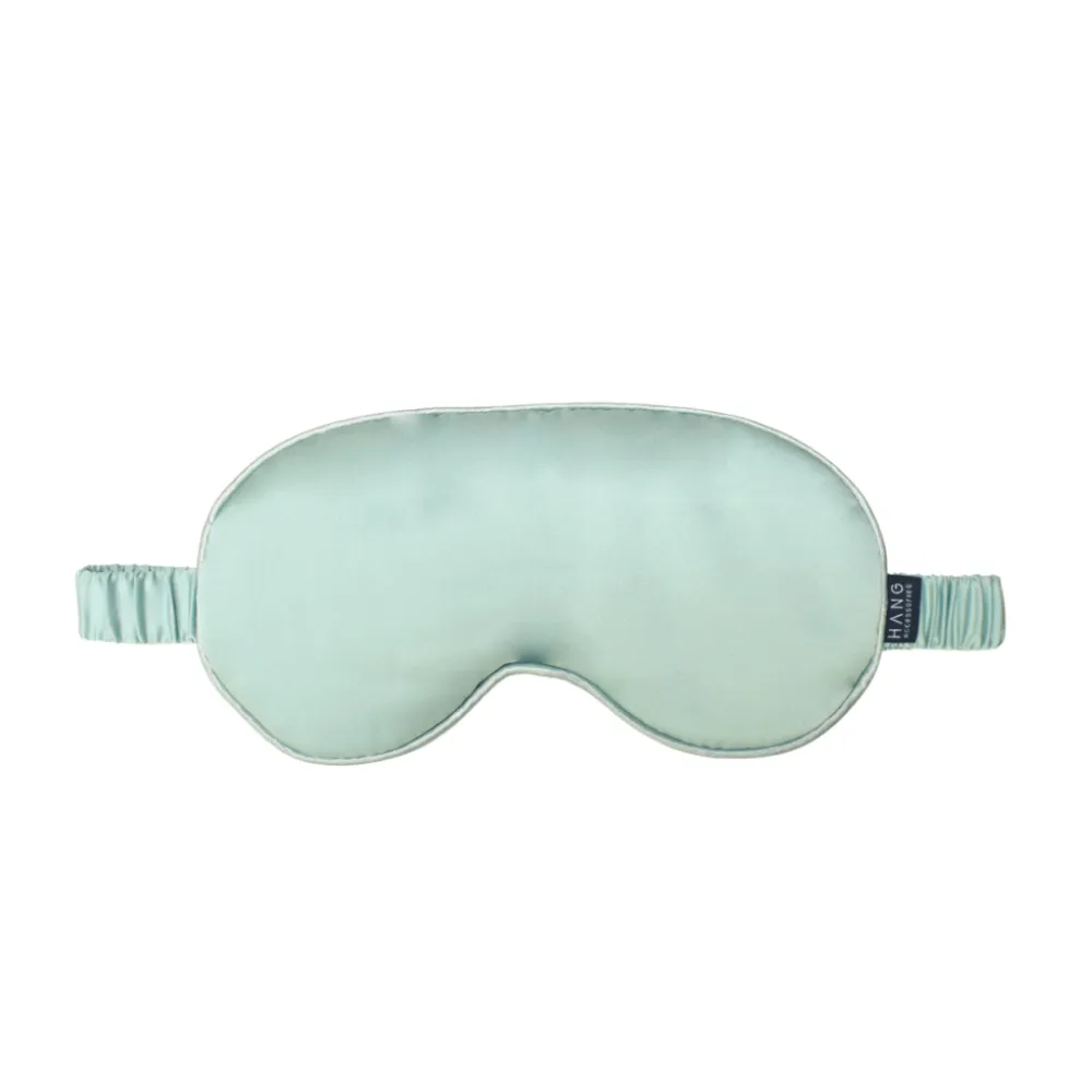 Tropical Cocktails Satin Memory Foam Neck Pillow and Seafoam Satin Eye Mask Set